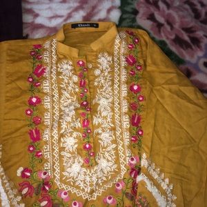 Yellow Floral Kurta